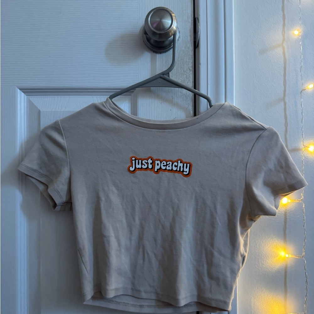 Garage Gray Crop T-Shirt Short Sleeve